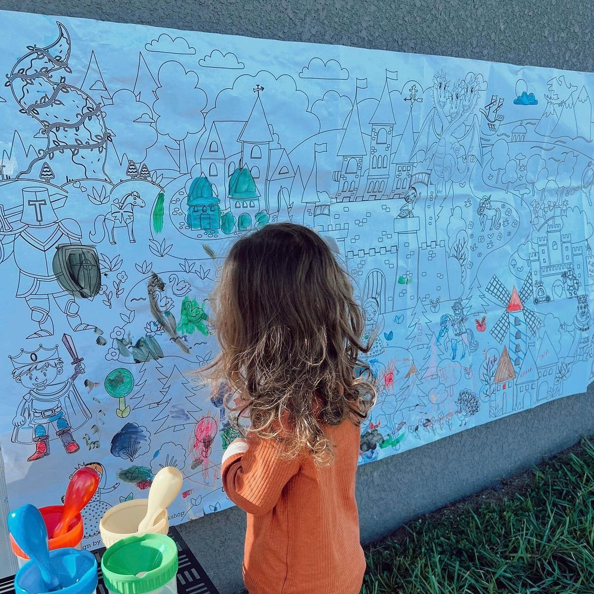 Fairy Tale Coloring Tablecloth