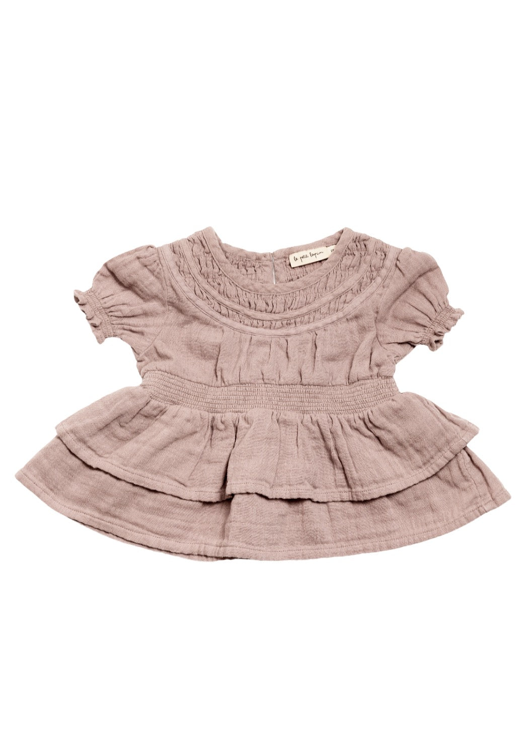 Willow | Organic Muslin Layered Top | Raspberry Cream
