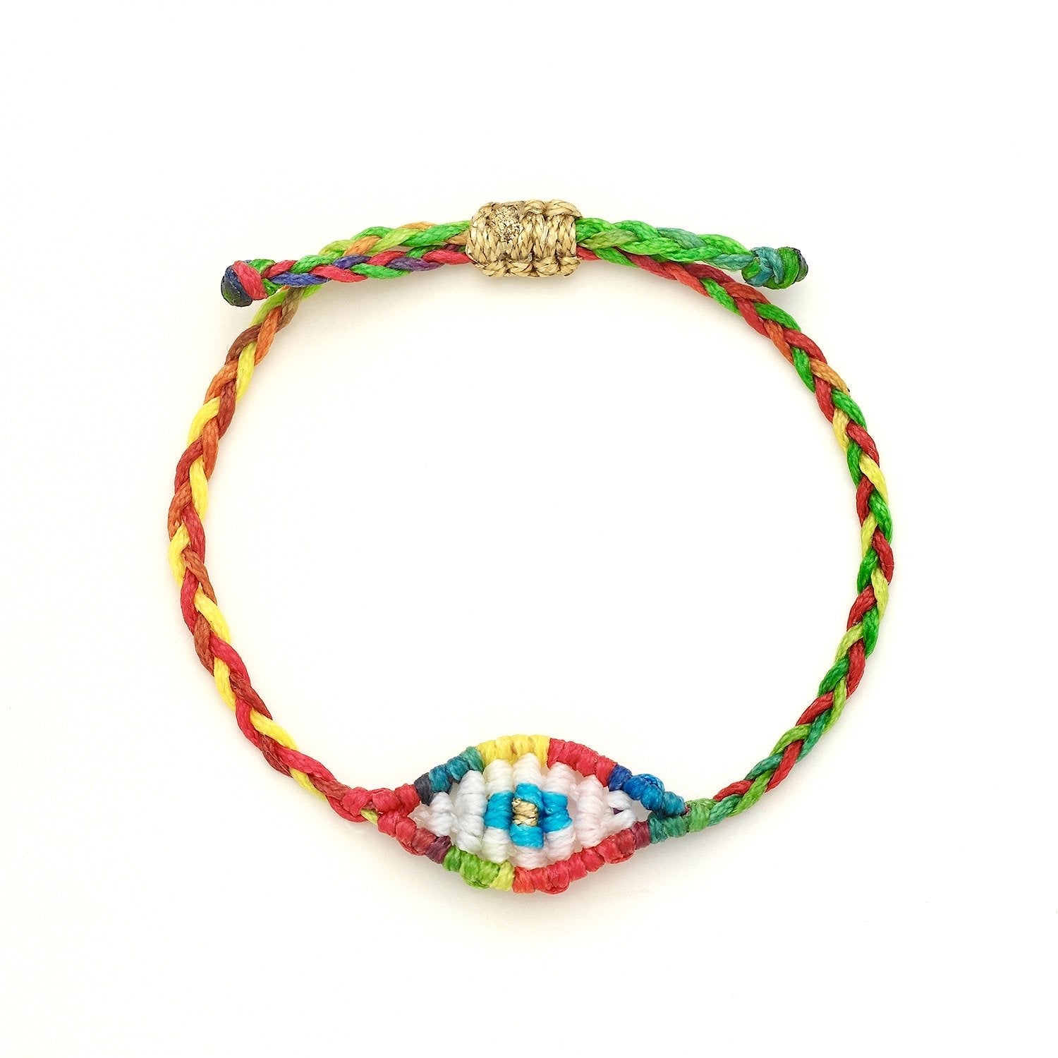 Kids Small Evil Eye Rainbow Bracelet