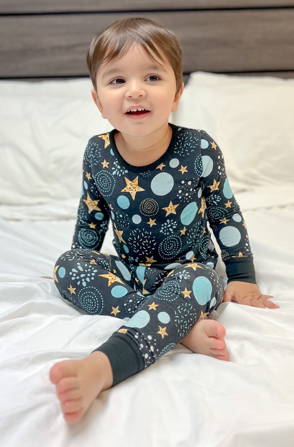 New Year's Eve Celebration Two Piece Bamboo Pajama Set