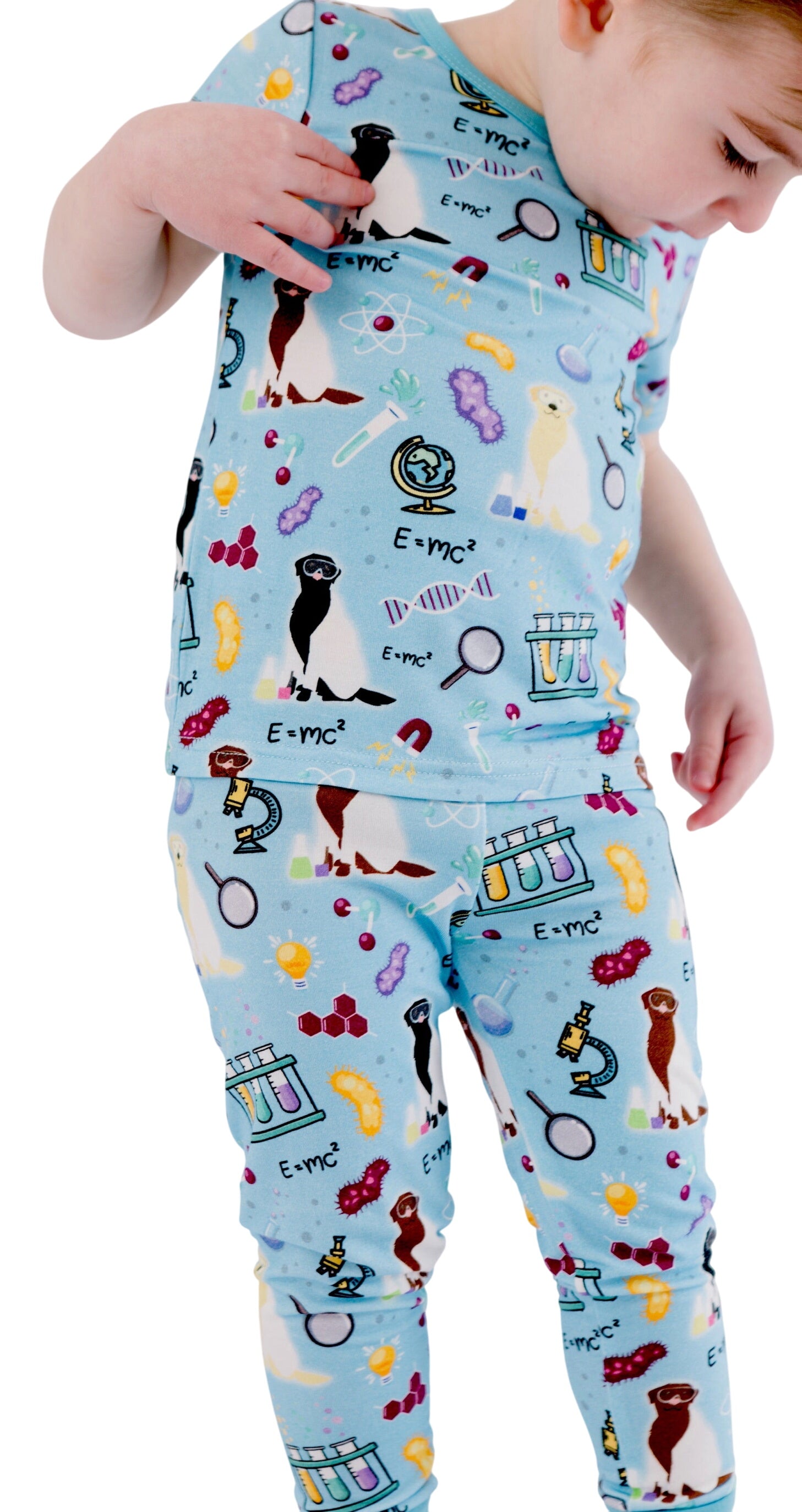 Science Labs Two Piece Dogs Print Bamboo Viscose Pajamas Set