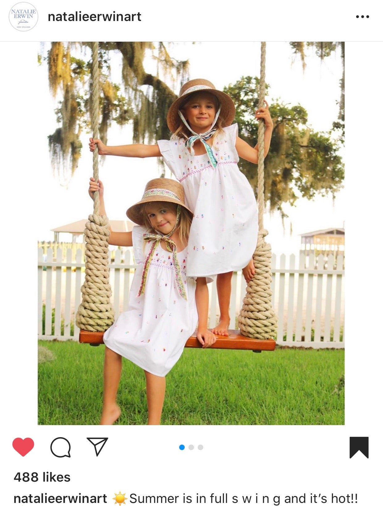 Palmetto Little Girl’s Hat - Long & Thin French Blue Grosgrain Ribbon