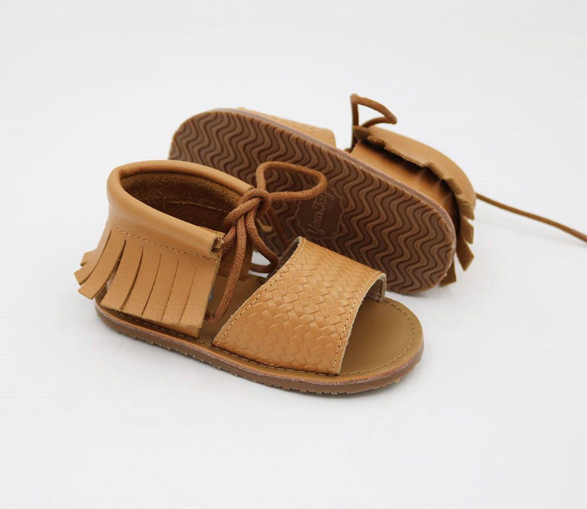 Krissy Fringe Sandals - Honey (brown)