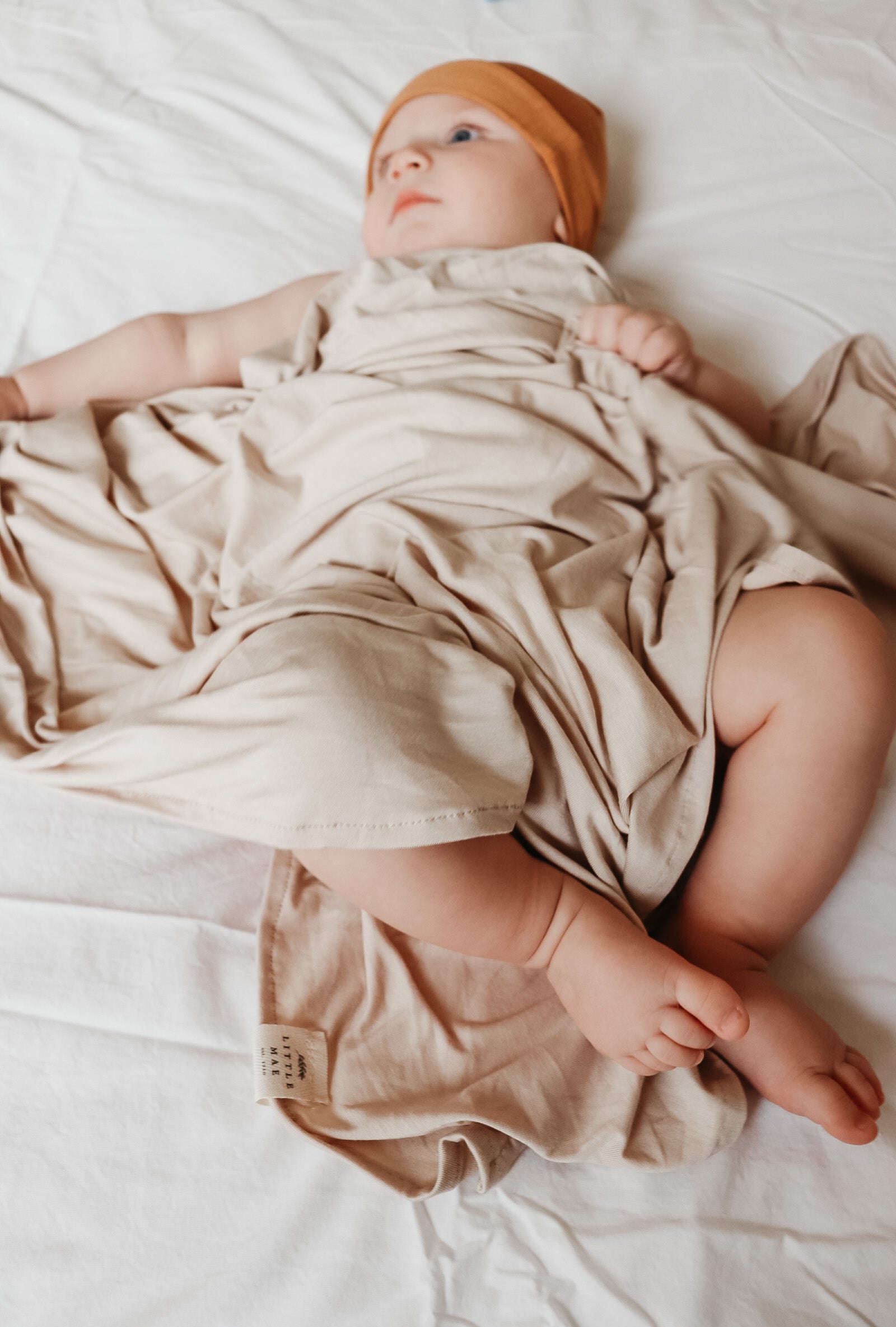 Oat Ribbed Stretch Swaddle