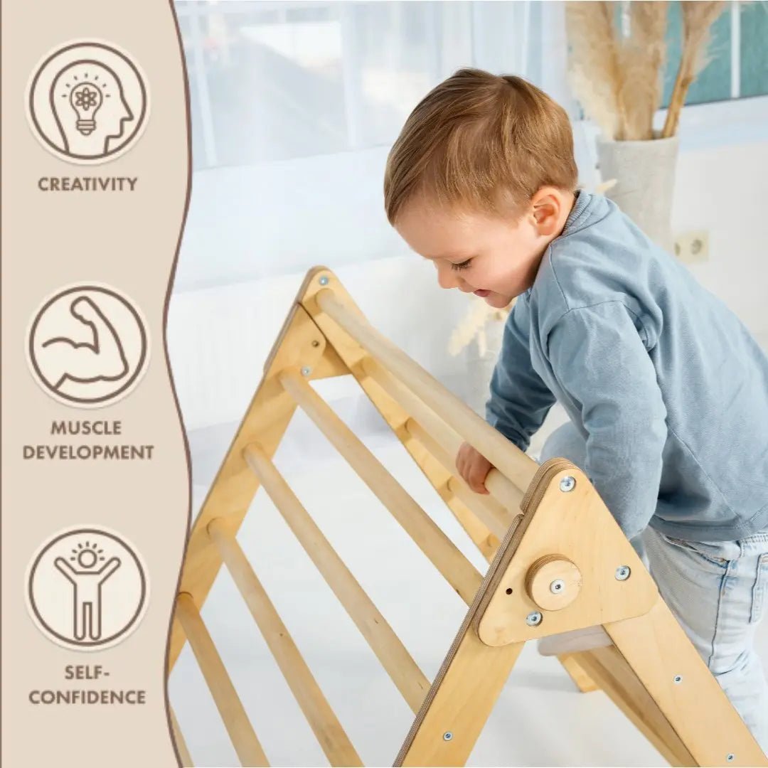 Indoor Montessori Triangle Climbing Ladder For Toddlers 1-7 Y.o.