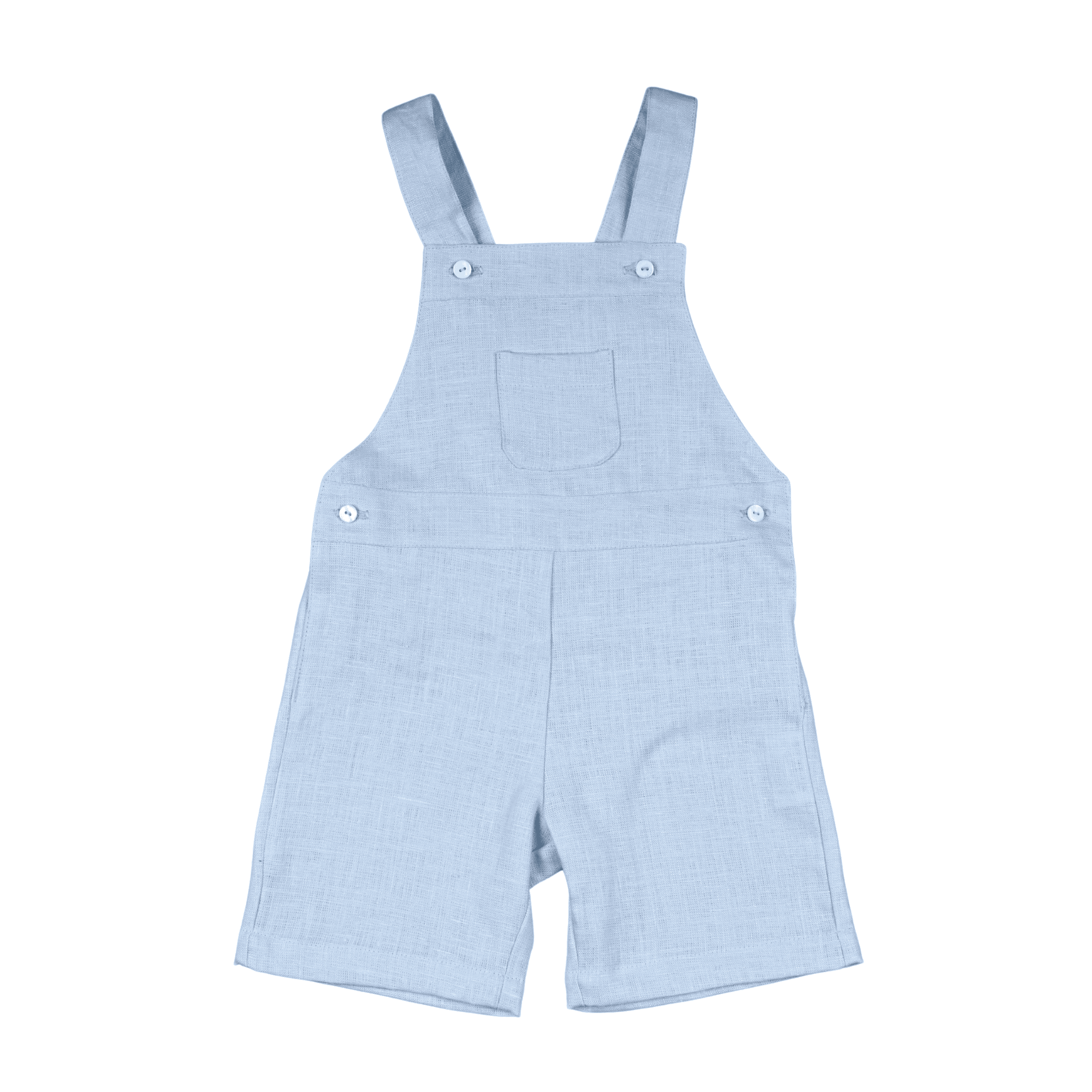 Ineo | Boys Light Blue Linen Overalls