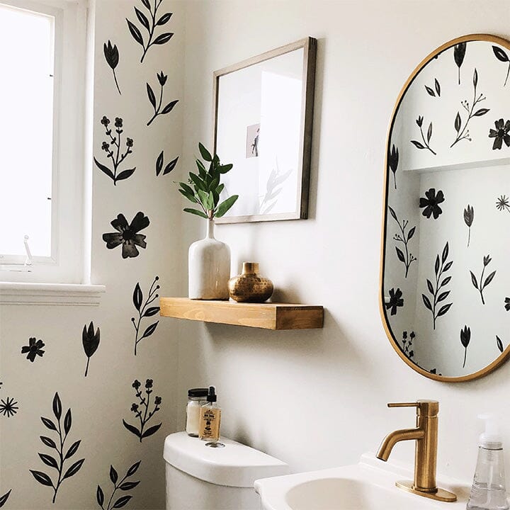Inked Florals Wall Decals