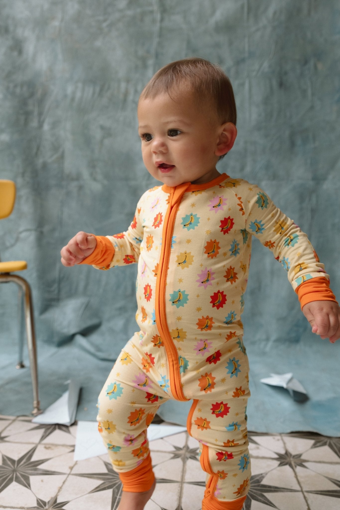Its Bananas Zipper Romper