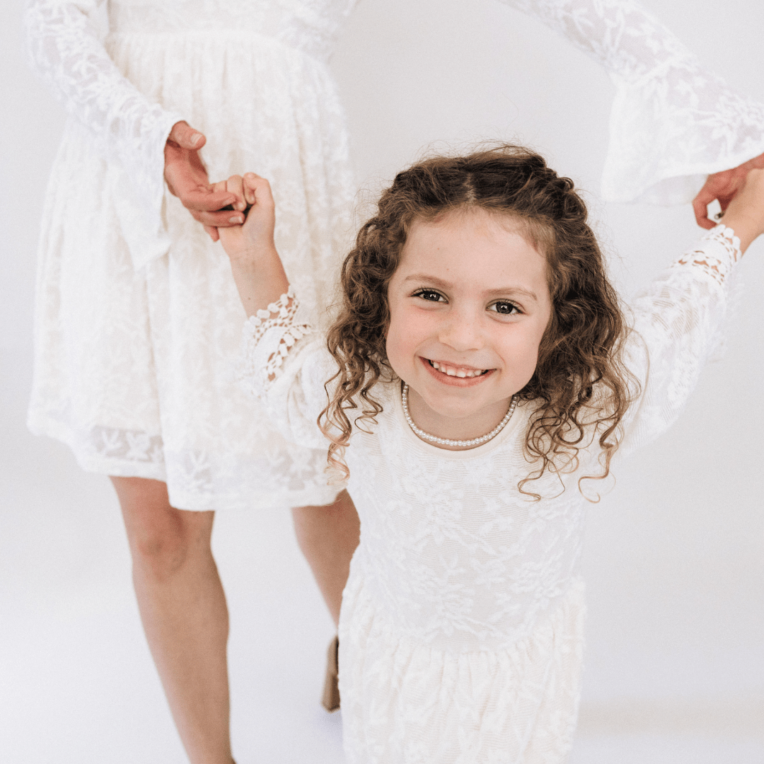 Ivory Lace Mommy & Me Dress - Child