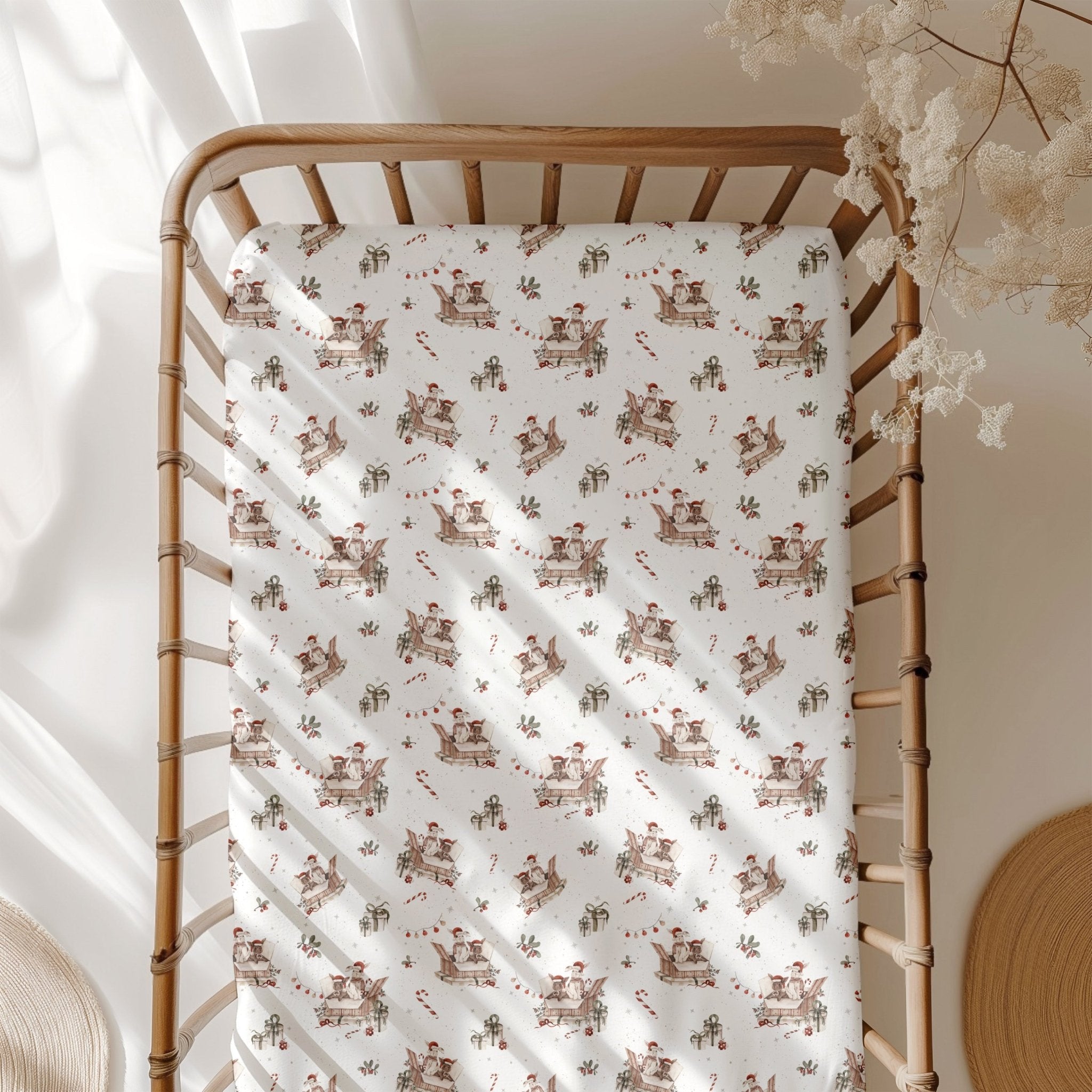 Jingle Bell Hop (rabbit) Crib Sheet
