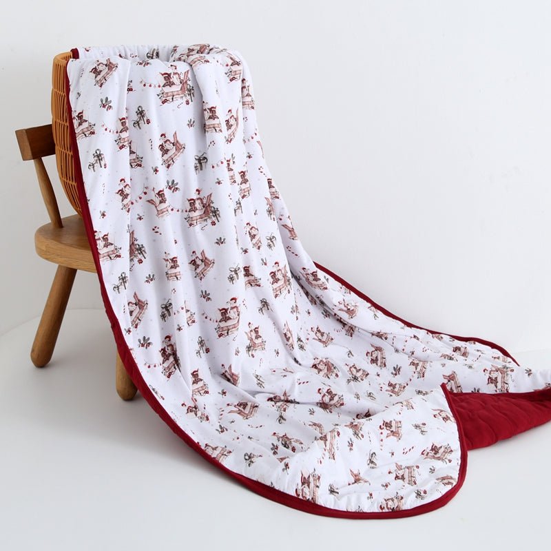 Jingle Bell Hop (rabbit) Toddler Quilted Blanket