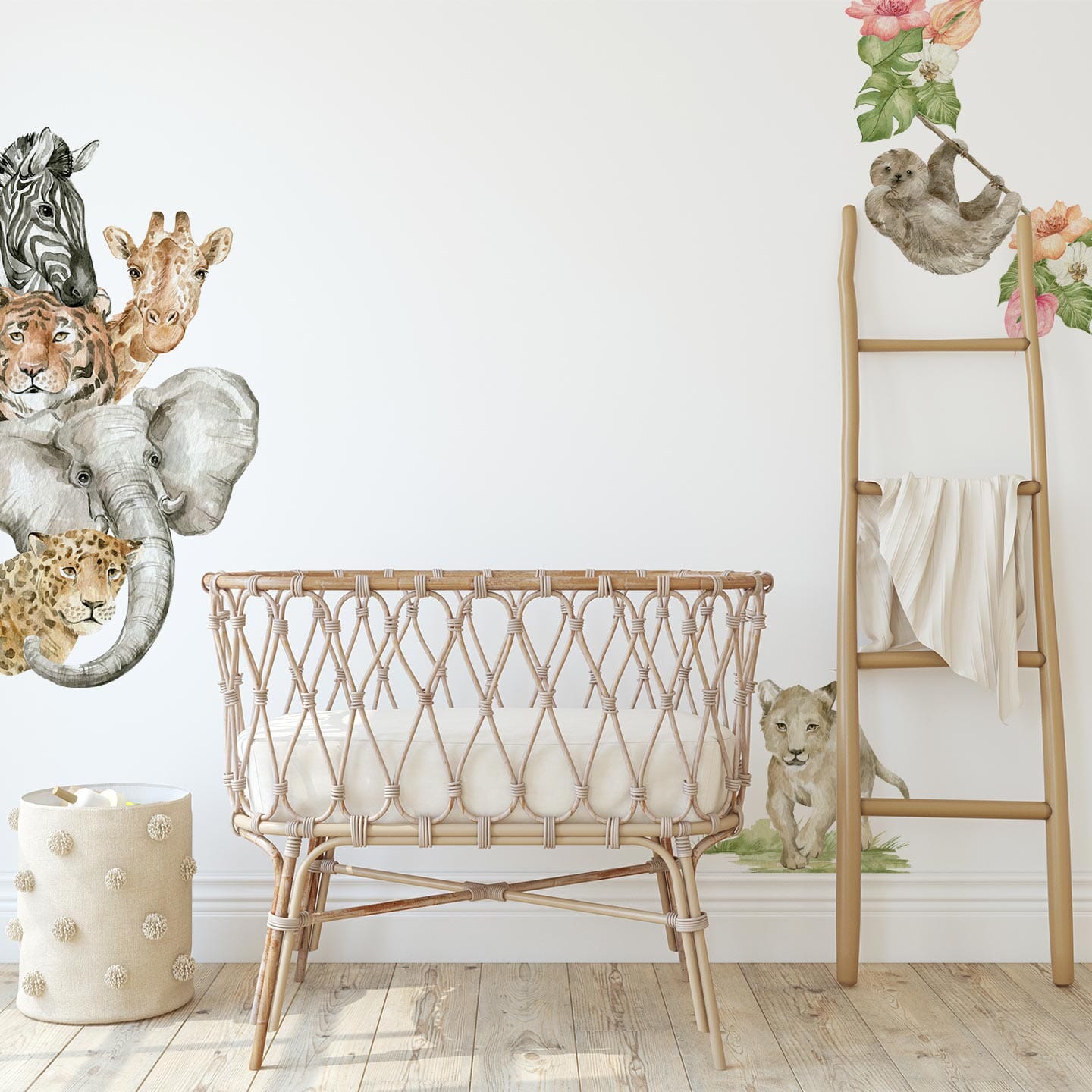 Jungle Animal Door Decal