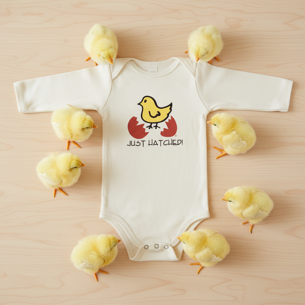 Just Hatched Long Sleeve Romper