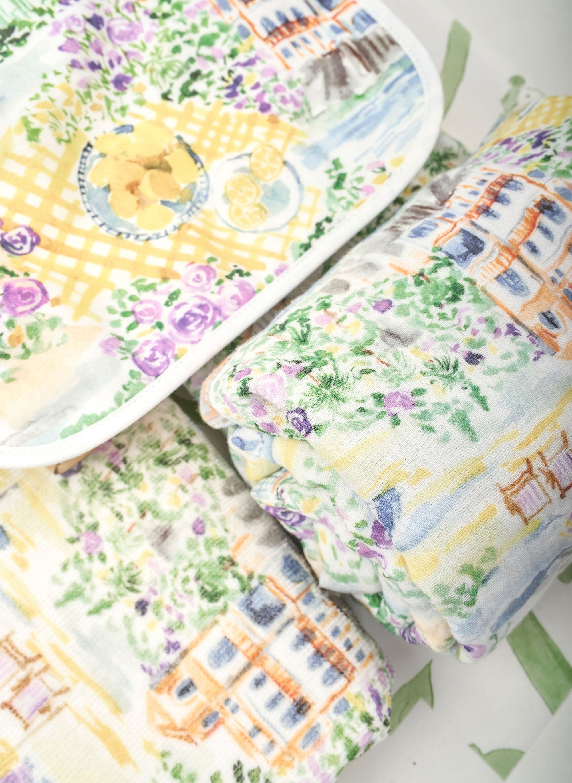 Tummytime Bib & Shawl Blanket Set - Limoncello