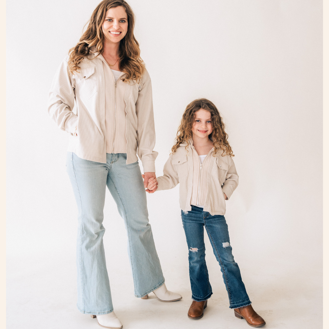 Textured Khaki Jacket - Women