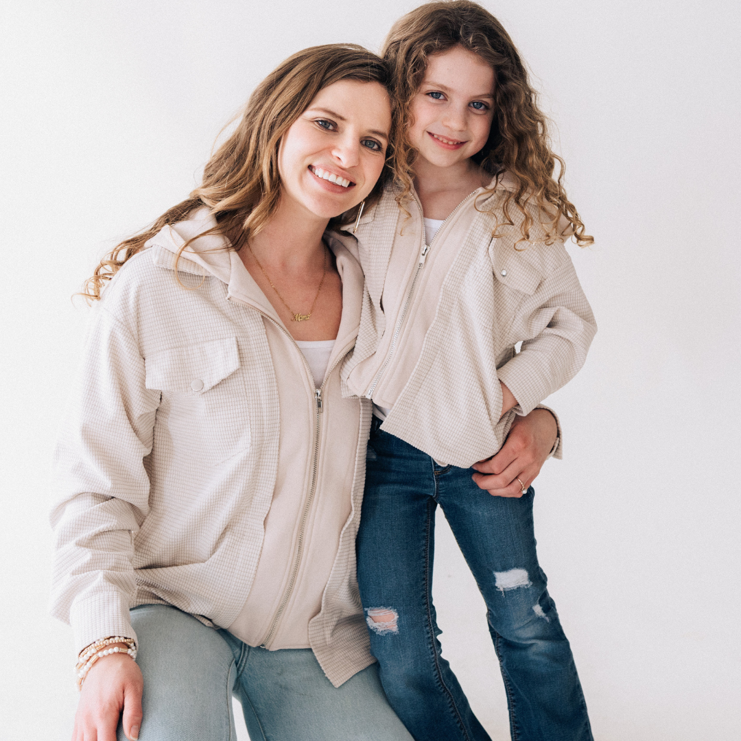 Textured Khaki Jacket - Women