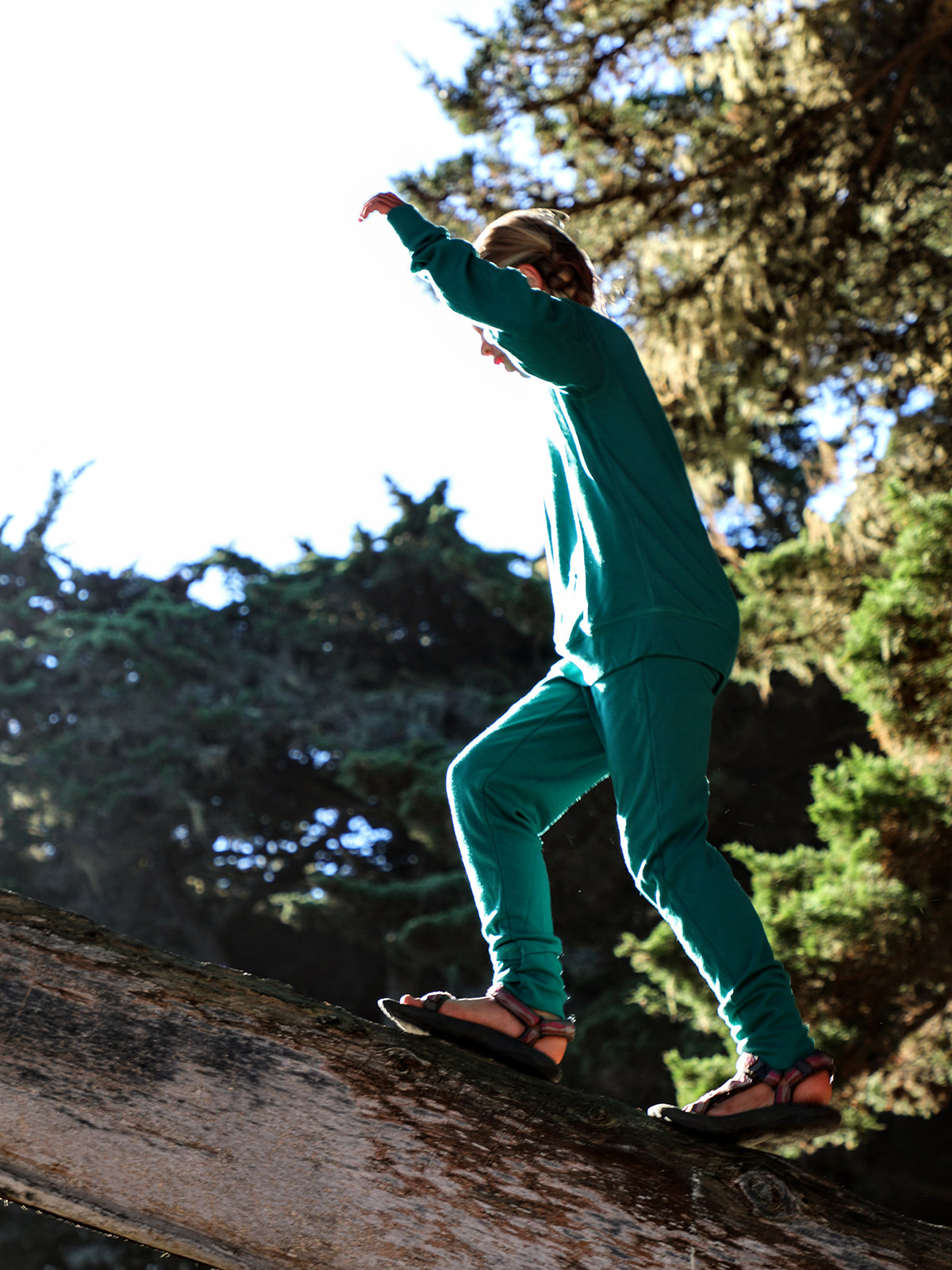 Kids Midweight Merino Jogger And Crew Set