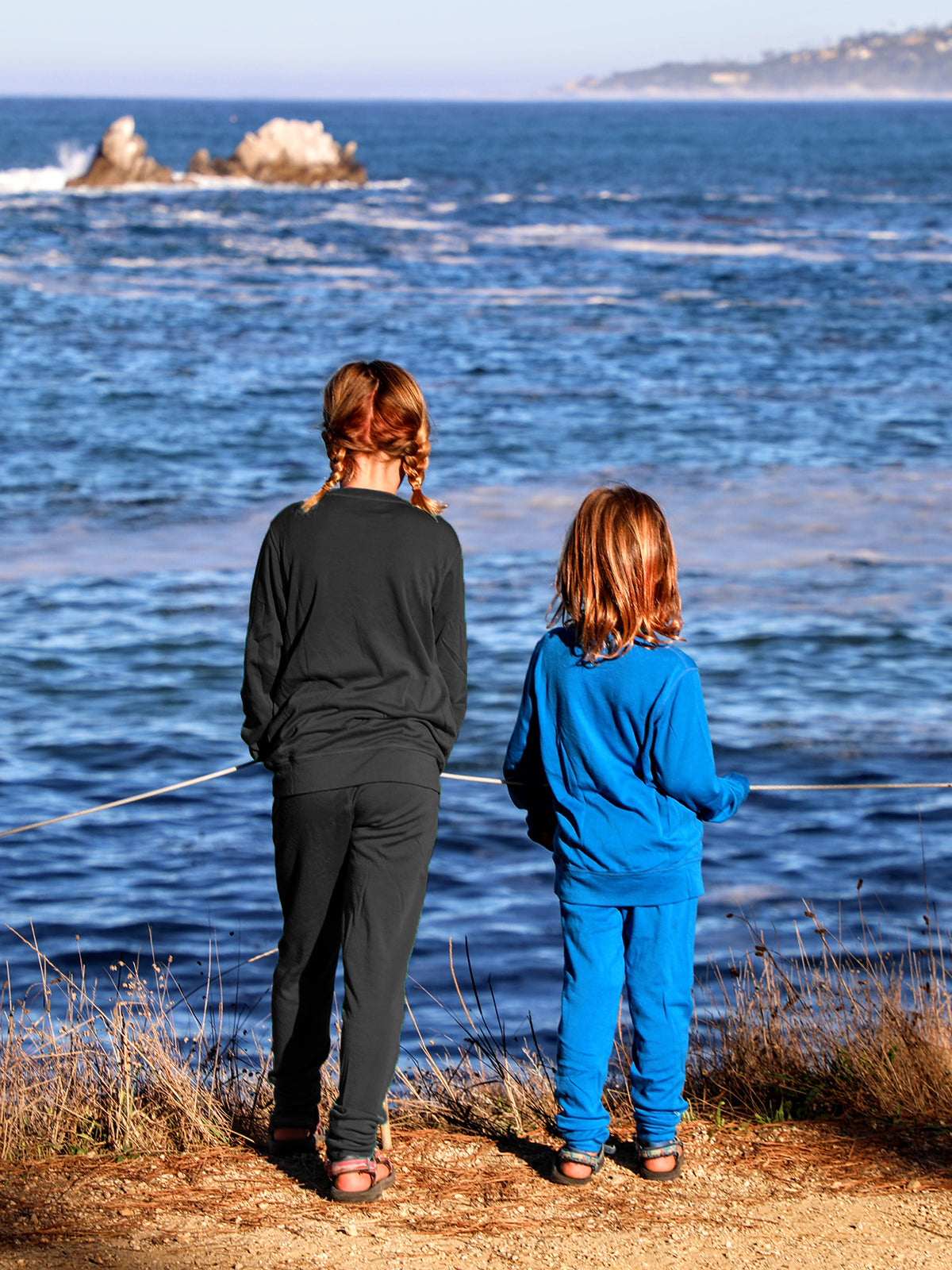 Kids Midweight Merino Jogger And Crew Set