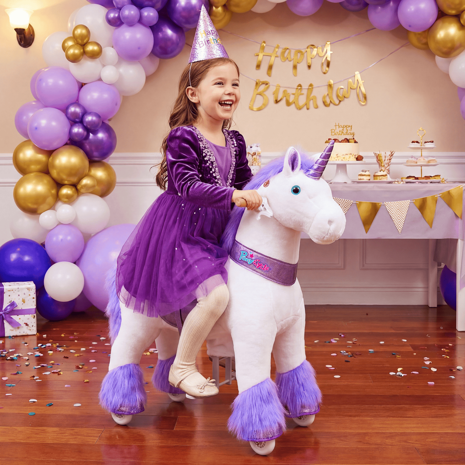 Model U Ride-on Unicorn Age 3-5 Purple