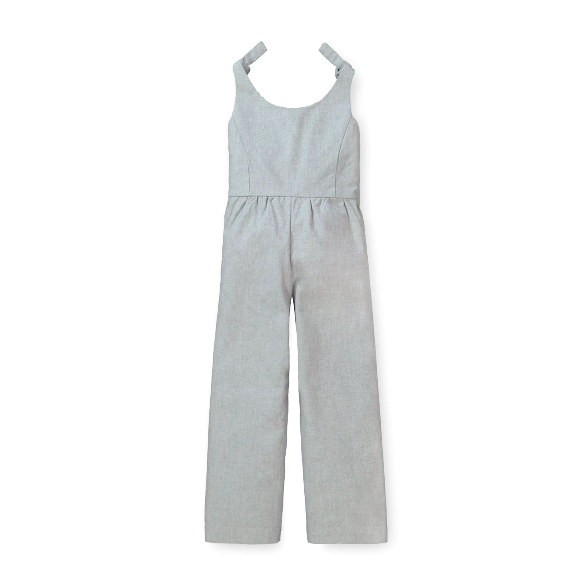 Knot Tie Button Front Jumpsuit