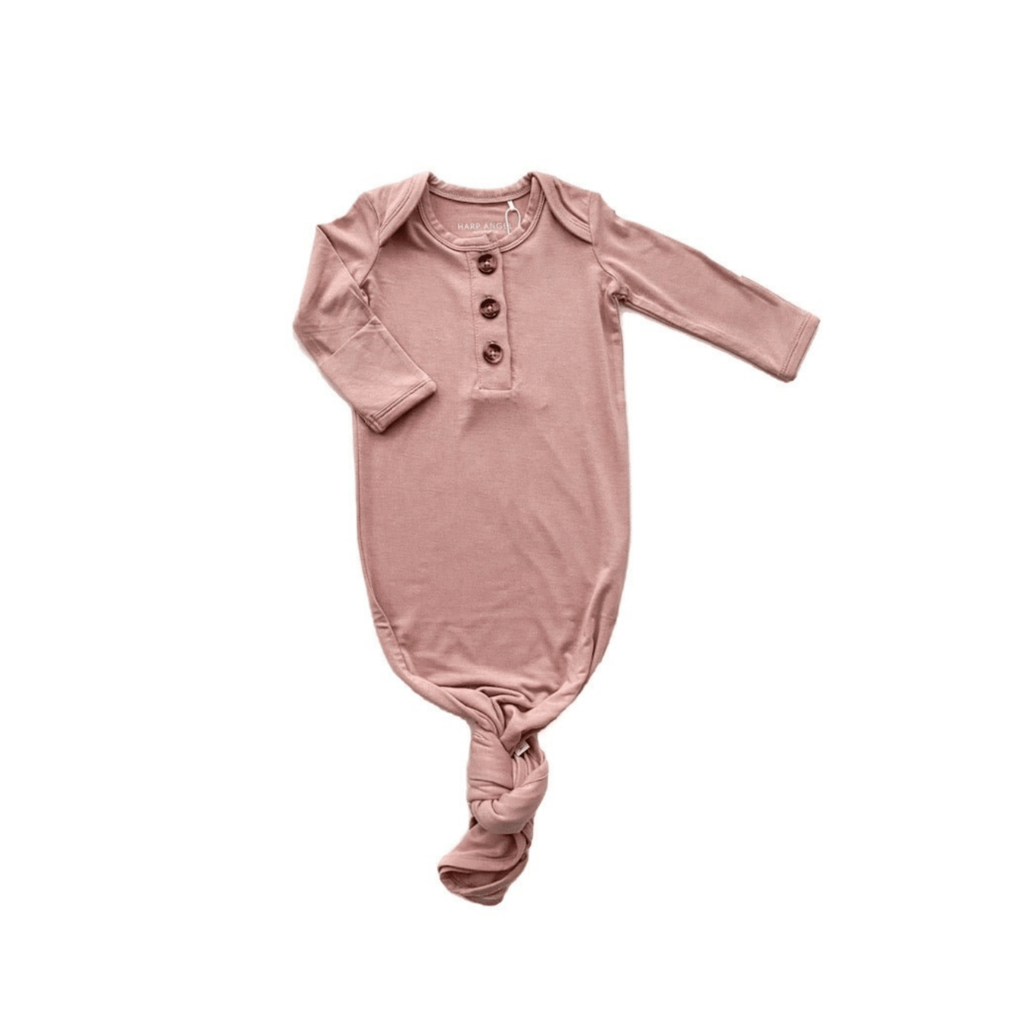 Knotted Baby Gown - Dusty Pink