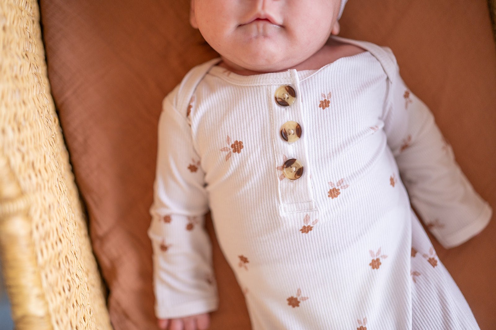 Knotted Baby Gown - Fleur