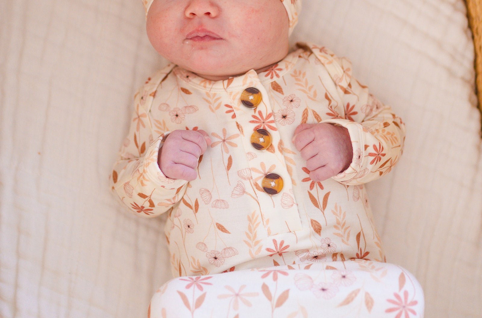 Knotted Baby Gown - Wildflower