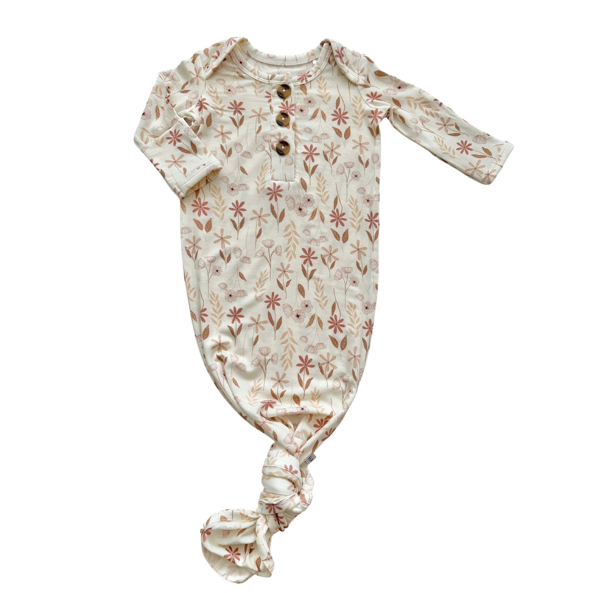 Knotted Baby Gown - Wildflower