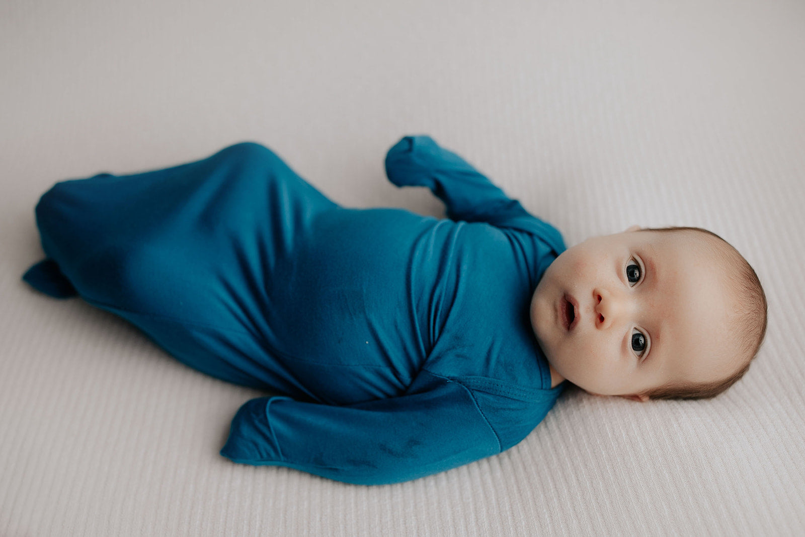 Blue Knotted Newborn Baby Gown