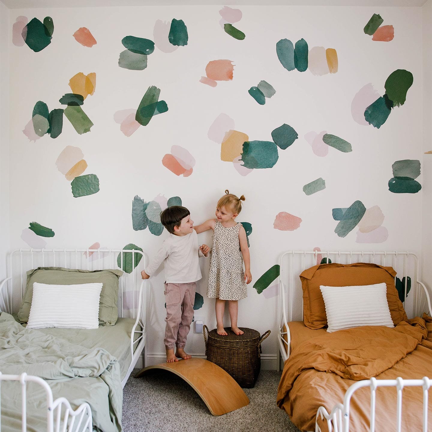 Large Emerald Brush Stroke Wall Decals