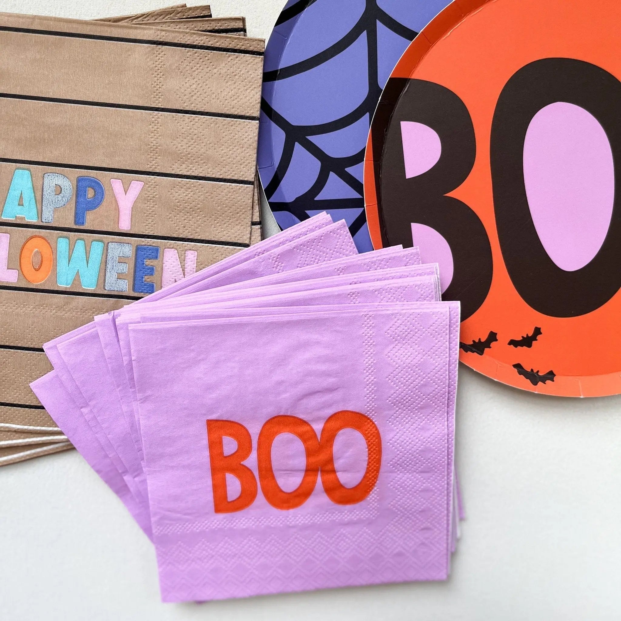 Large Striped Halloween Napkin