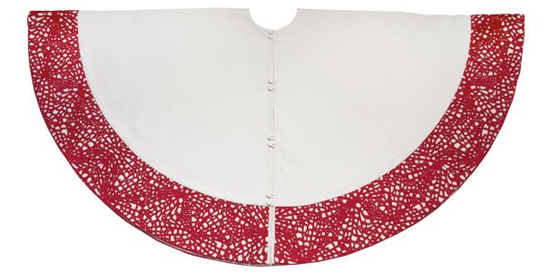 Handmade Precision-cut Border Christmas Tree Skirt