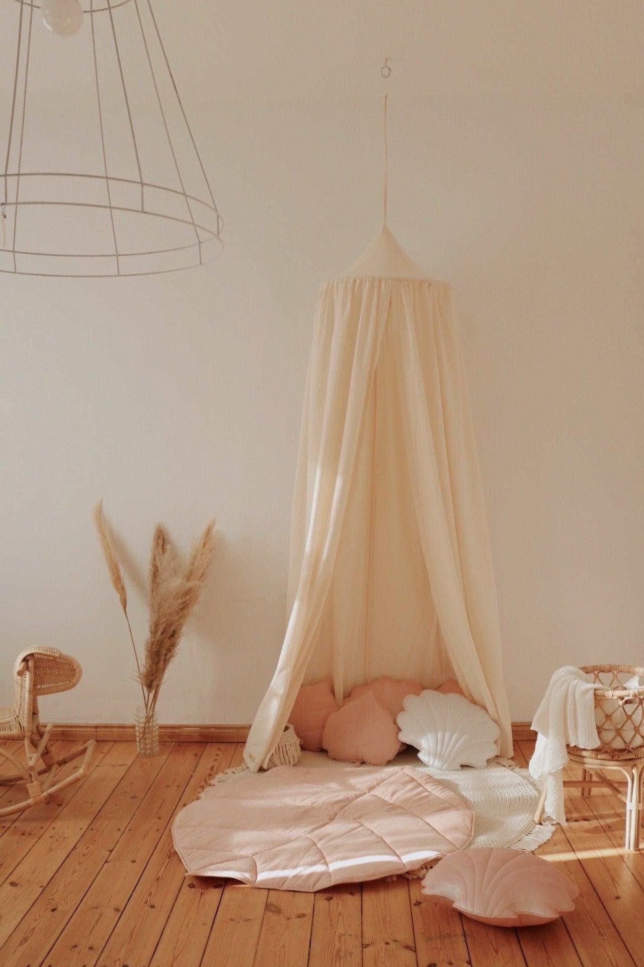 Linen Light Pink Leaf Mat