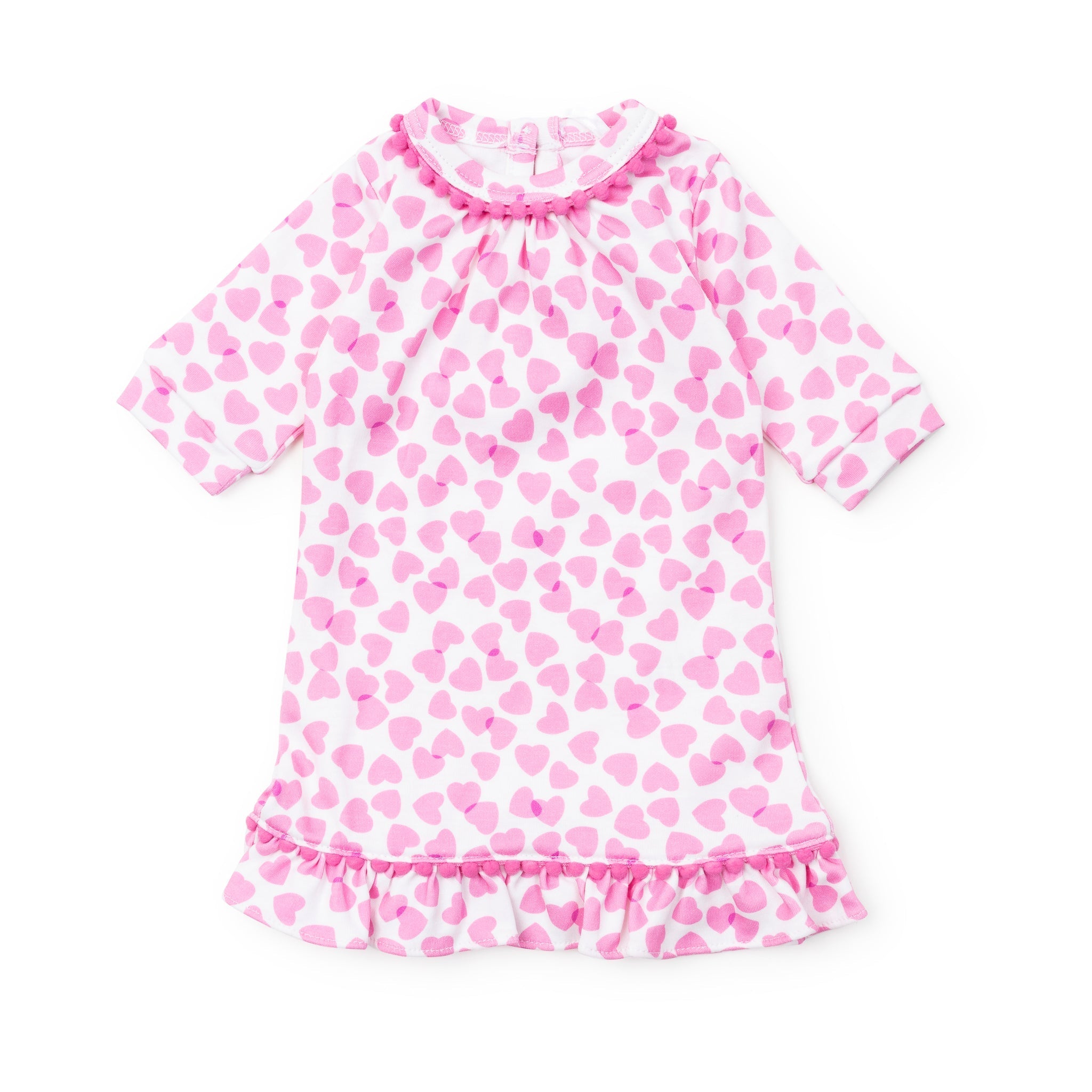 Carlin Doll Dress - Confetti Hearts Pink