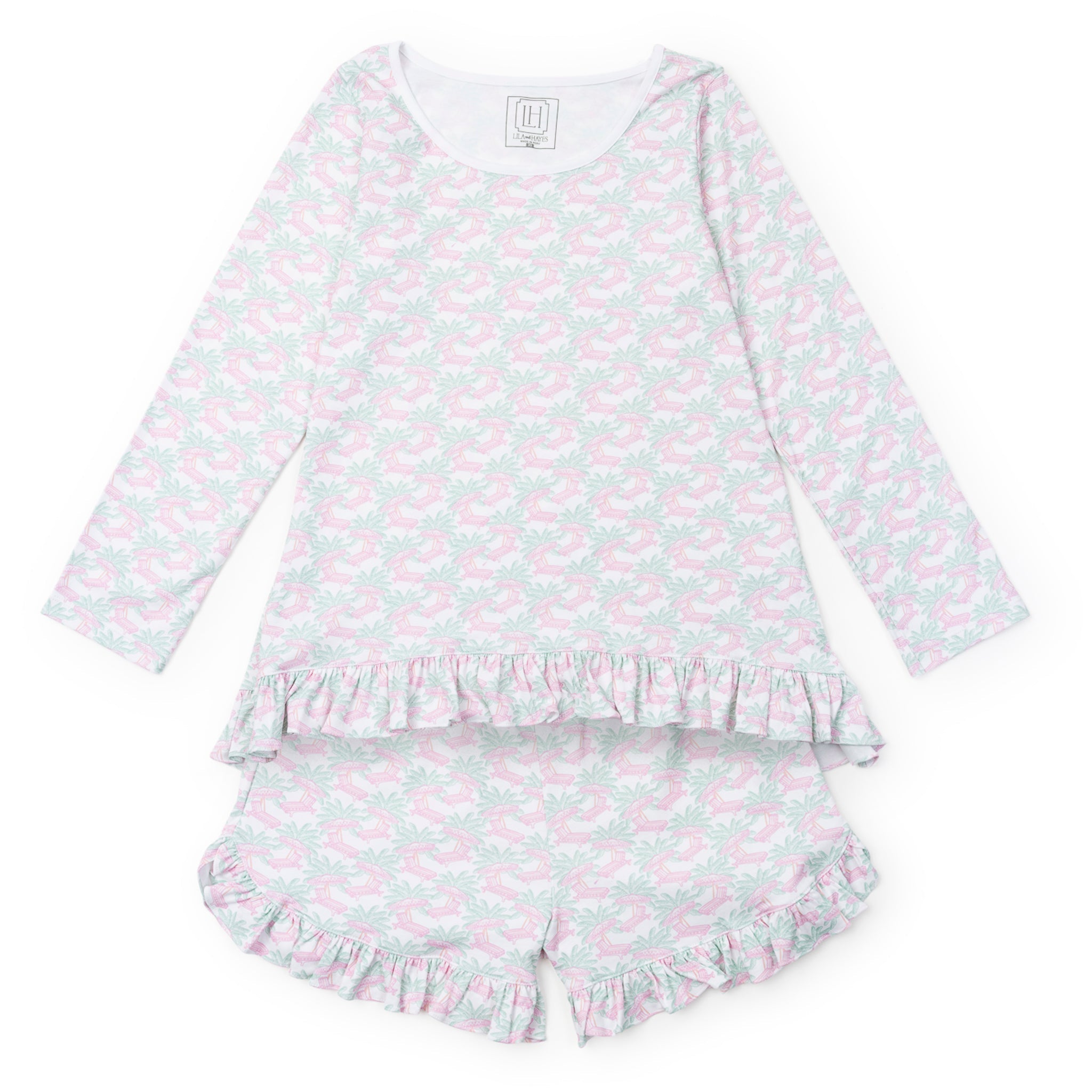 Kathryn Women's Pajama Short Set Poolside Palms