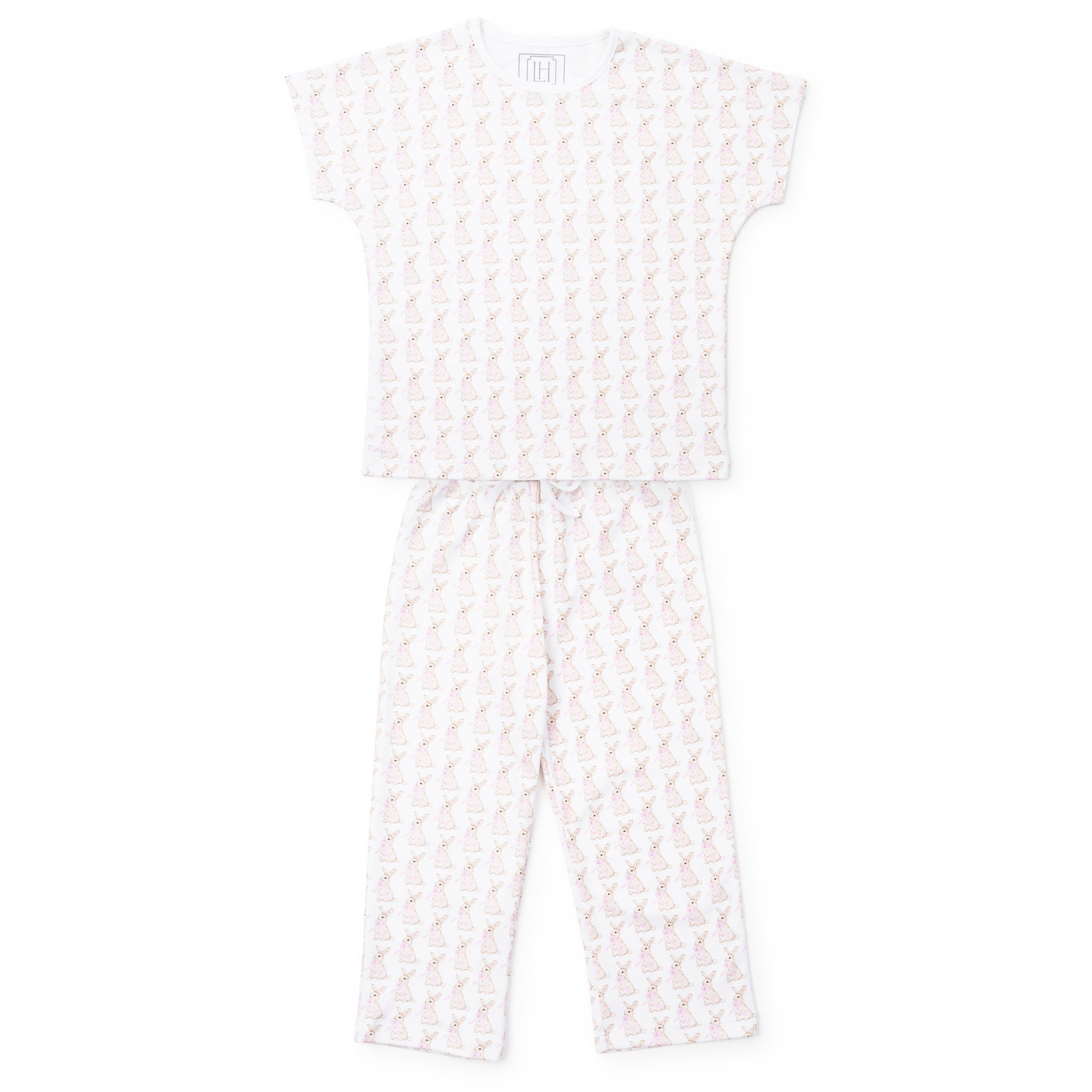 Merrick Girls' Pant Set - Easter Bunnies Pink