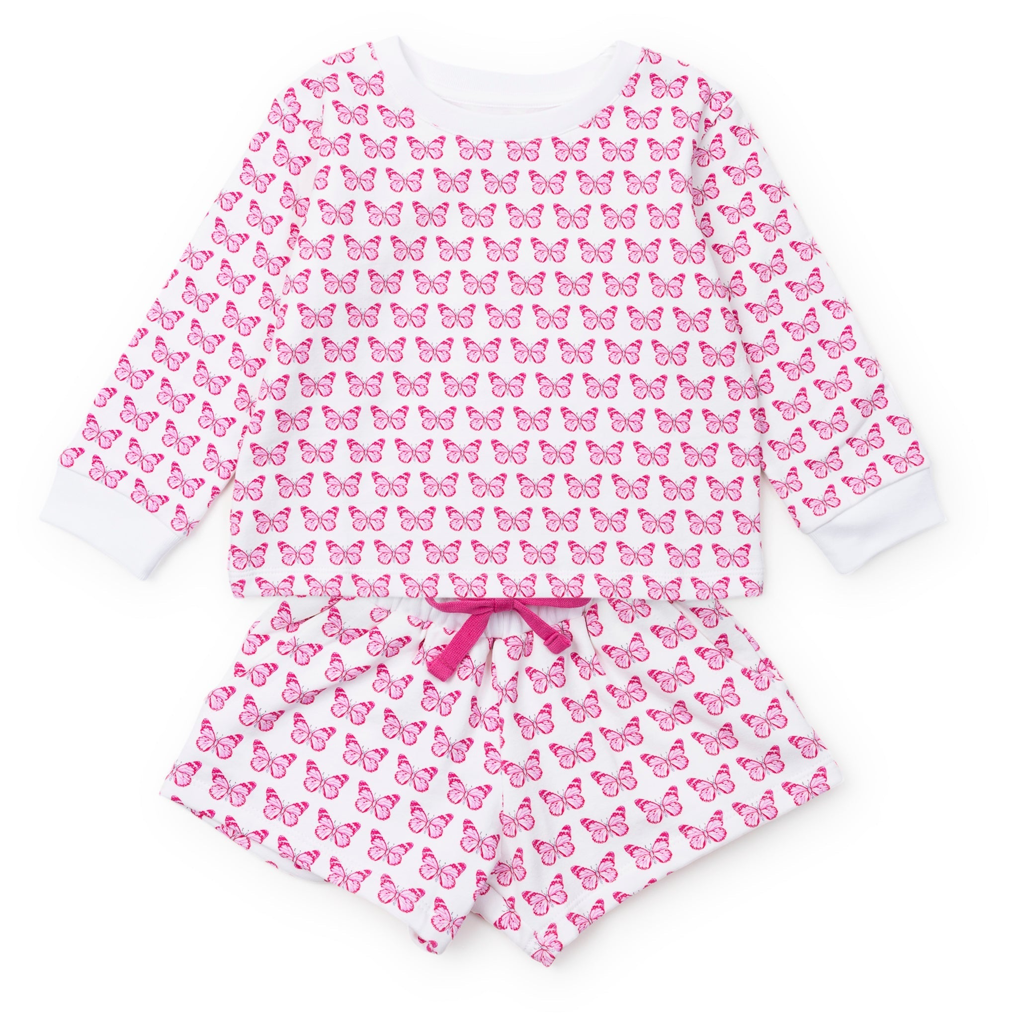 Stella Girls' Sweatshirt Short Set - Cartie Butterflies
