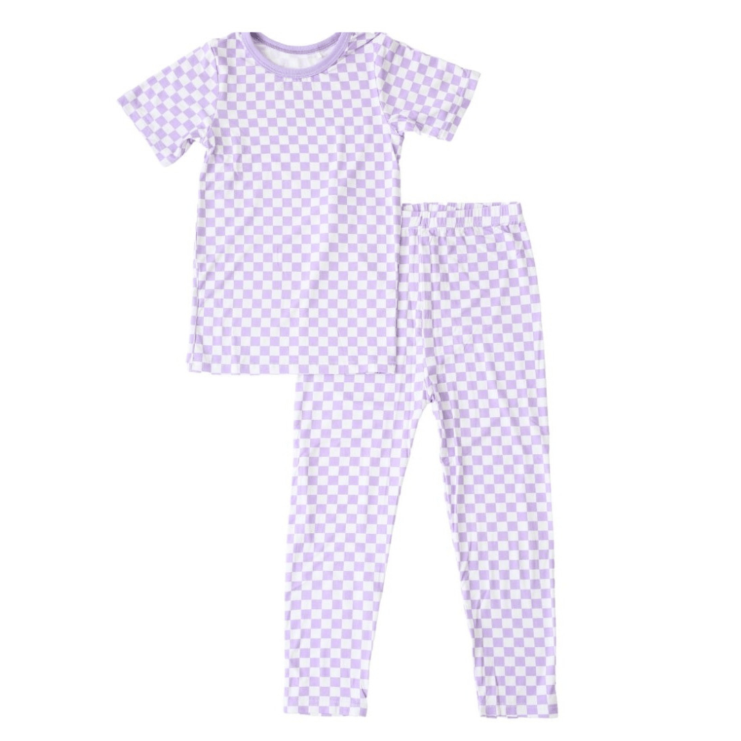 Lilac Checks S/s Pajama
