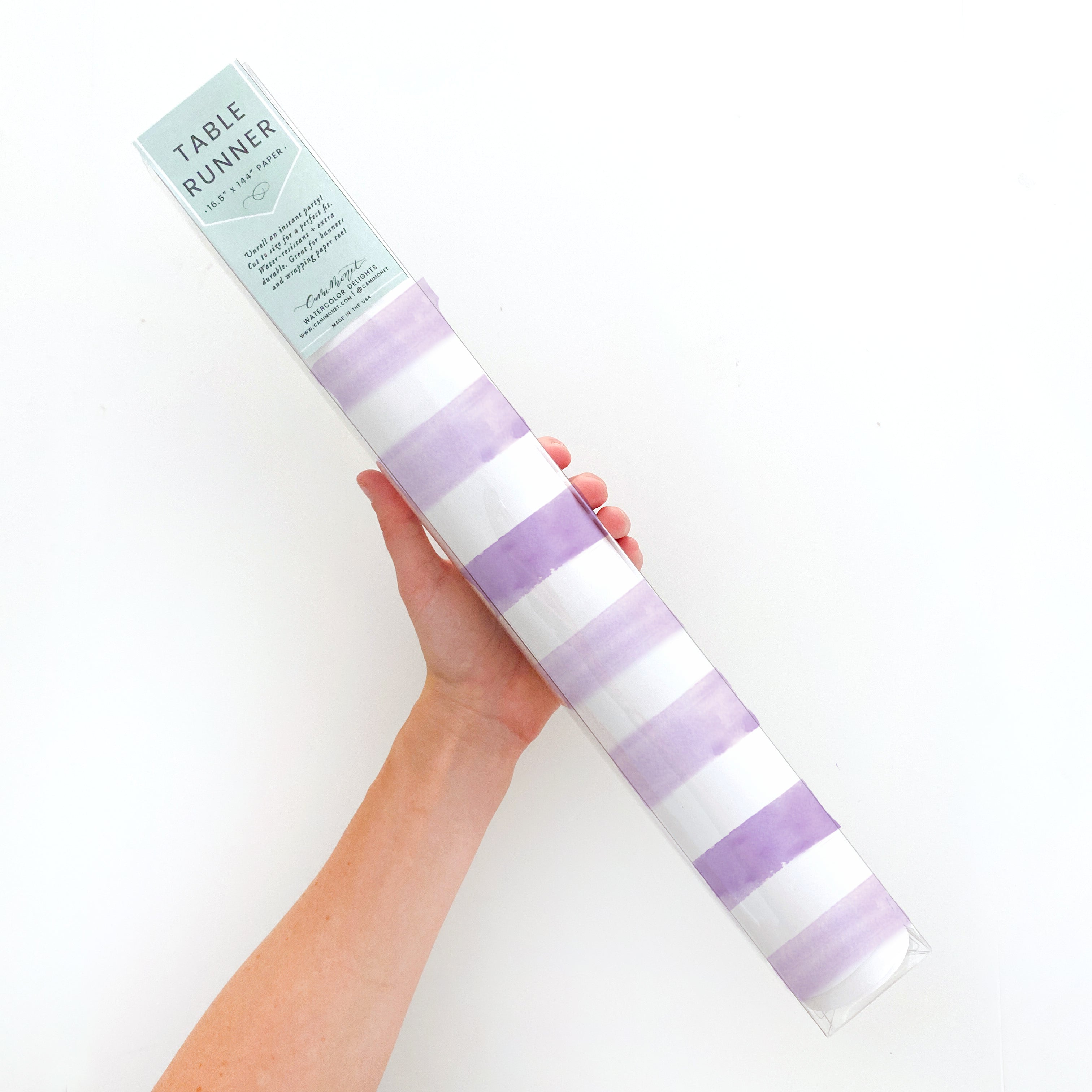 Lilac Stripes Table Runner