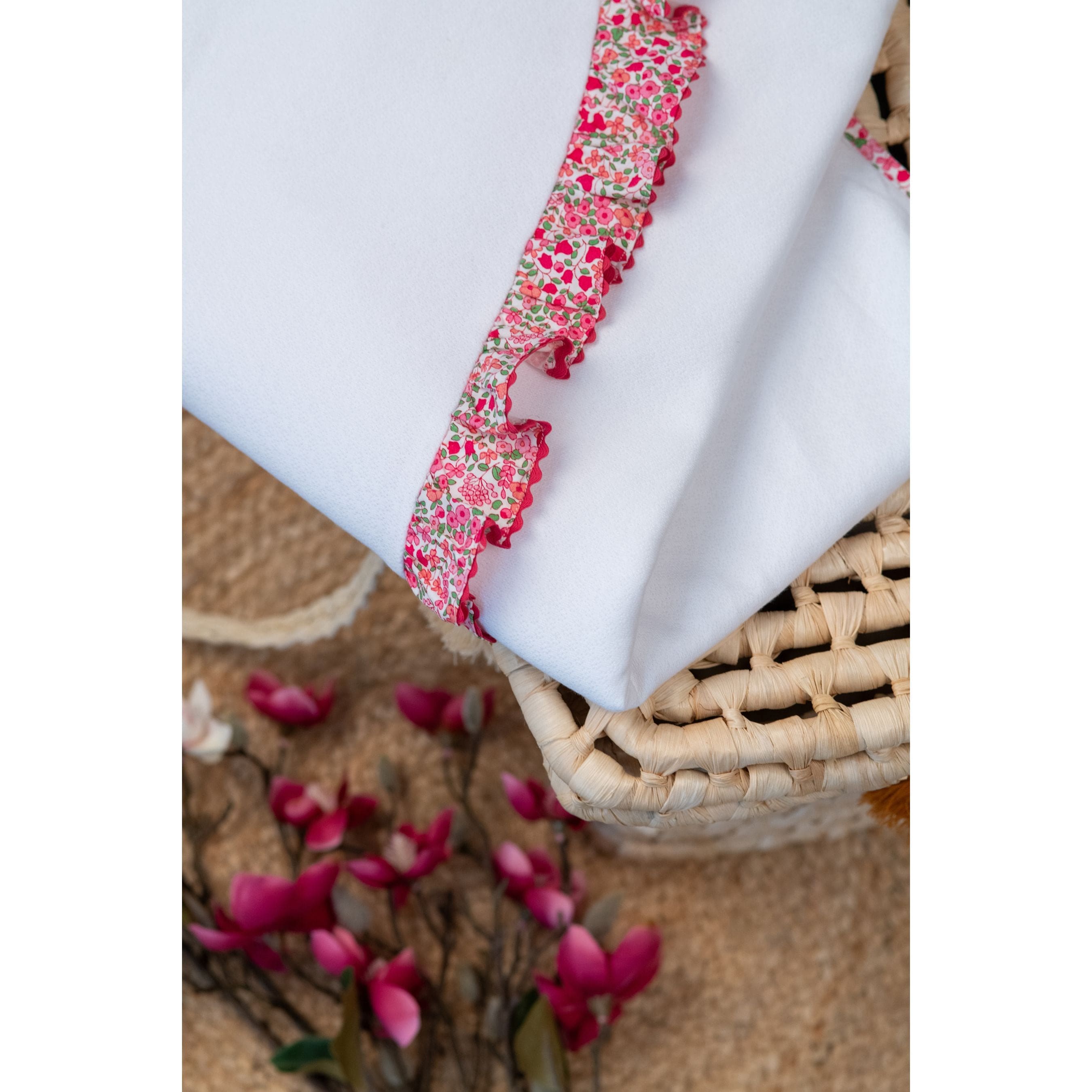 Lili Rose | Girls White Pointelle Cotton Blanket (80cm)