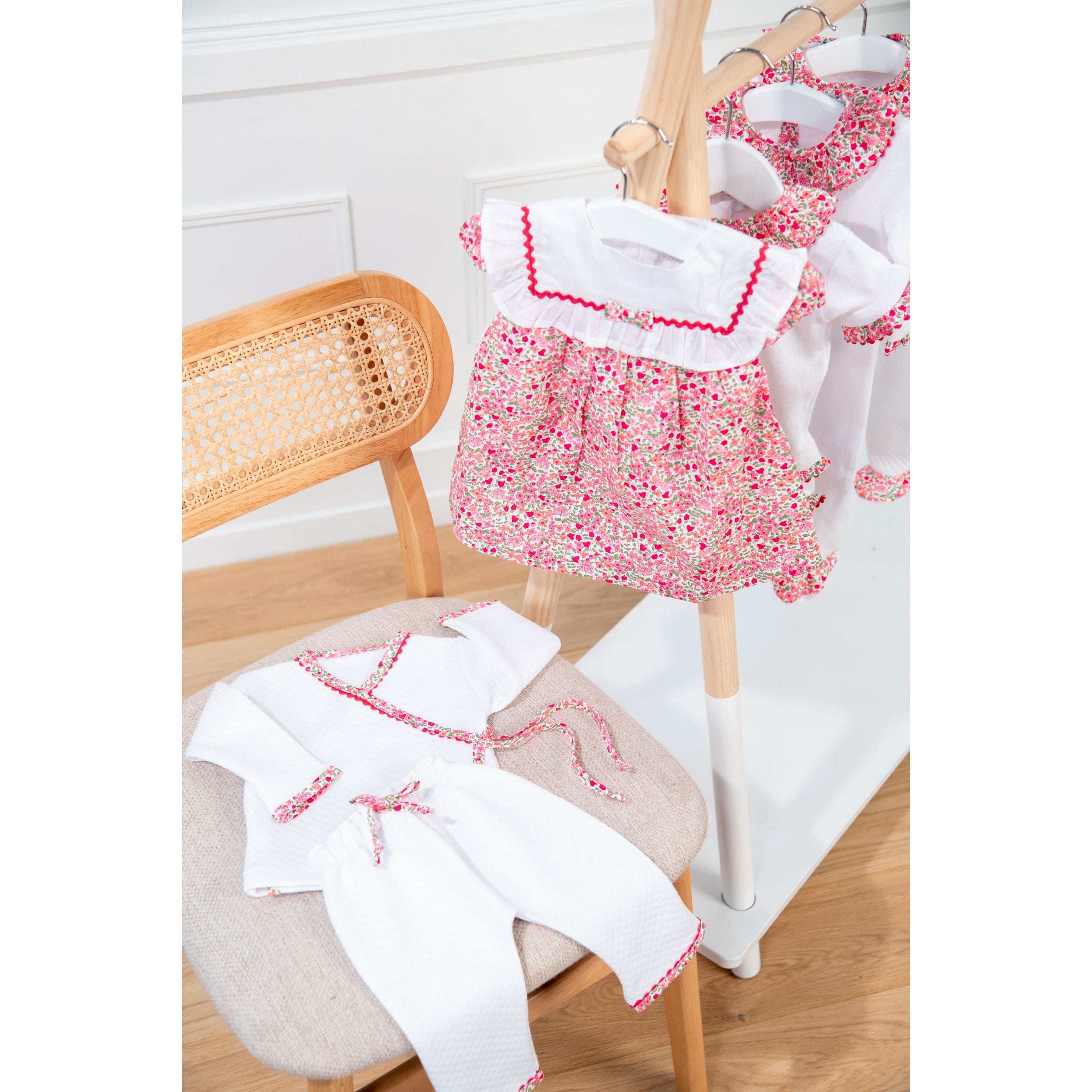 Lili Rose | Girls White Quilted Cotton Zipper All-in-one