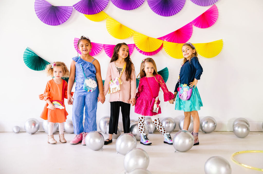 Butterfly Glitter Pals Hair Clips - Cream And Purple