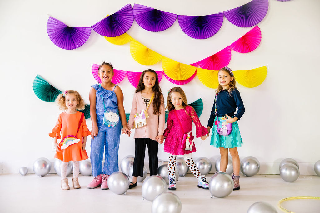 Crazy Kitty & Flower Hair Clips- Pink And Yellow