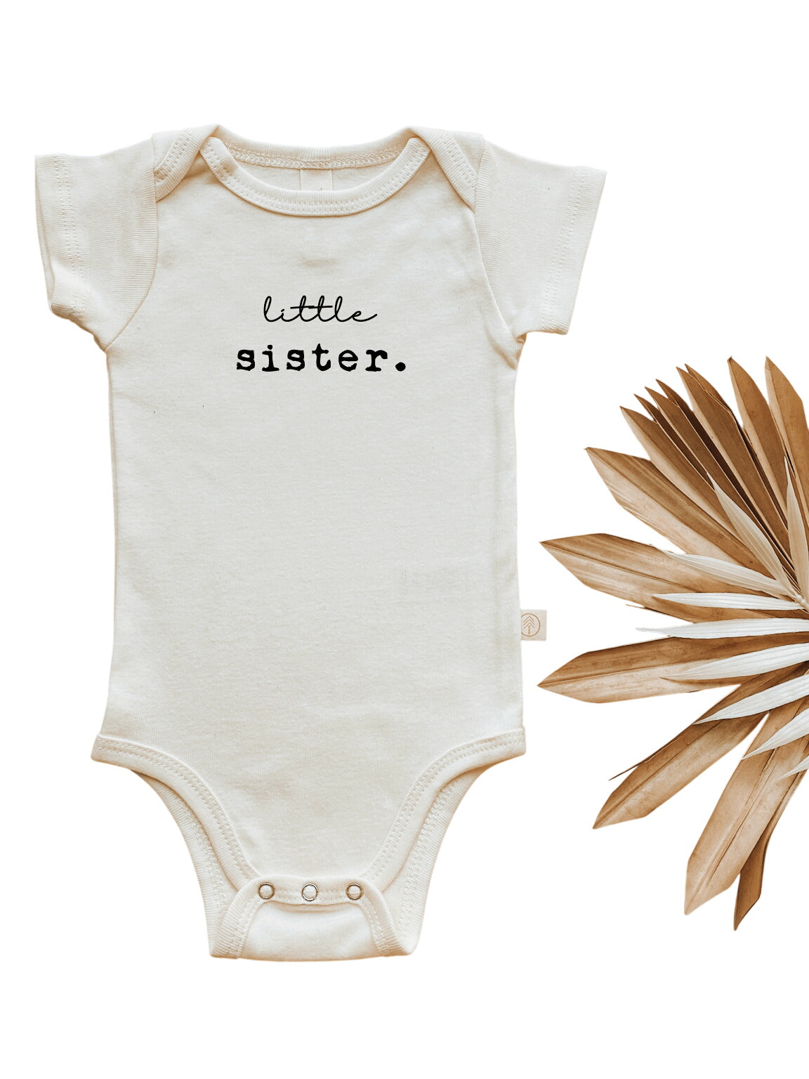 Little Sister Organic Cotton Short Sleeve Baby Bodysuit