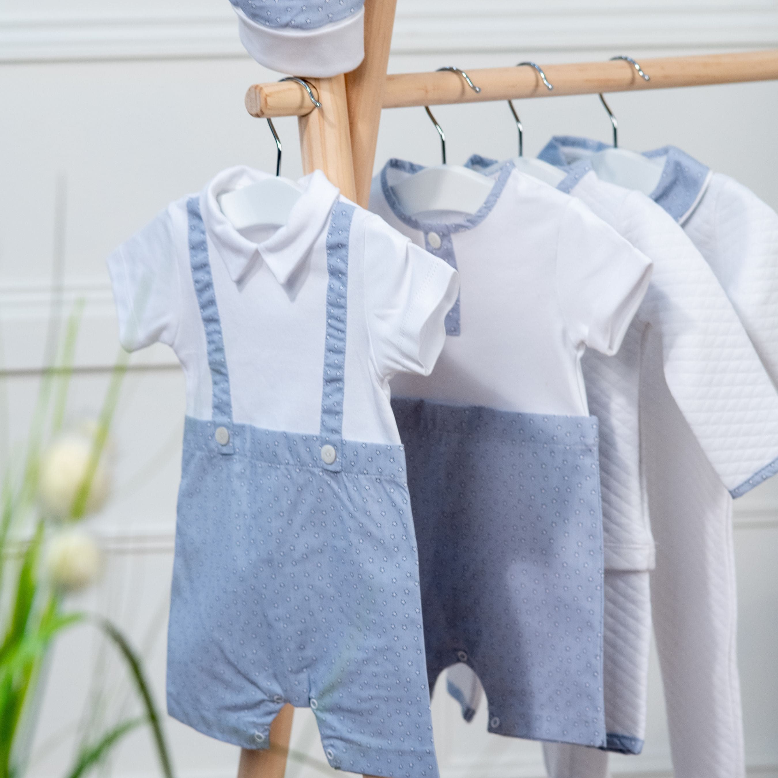 Little Stars | Baby Boys Blue Cotton Shortie