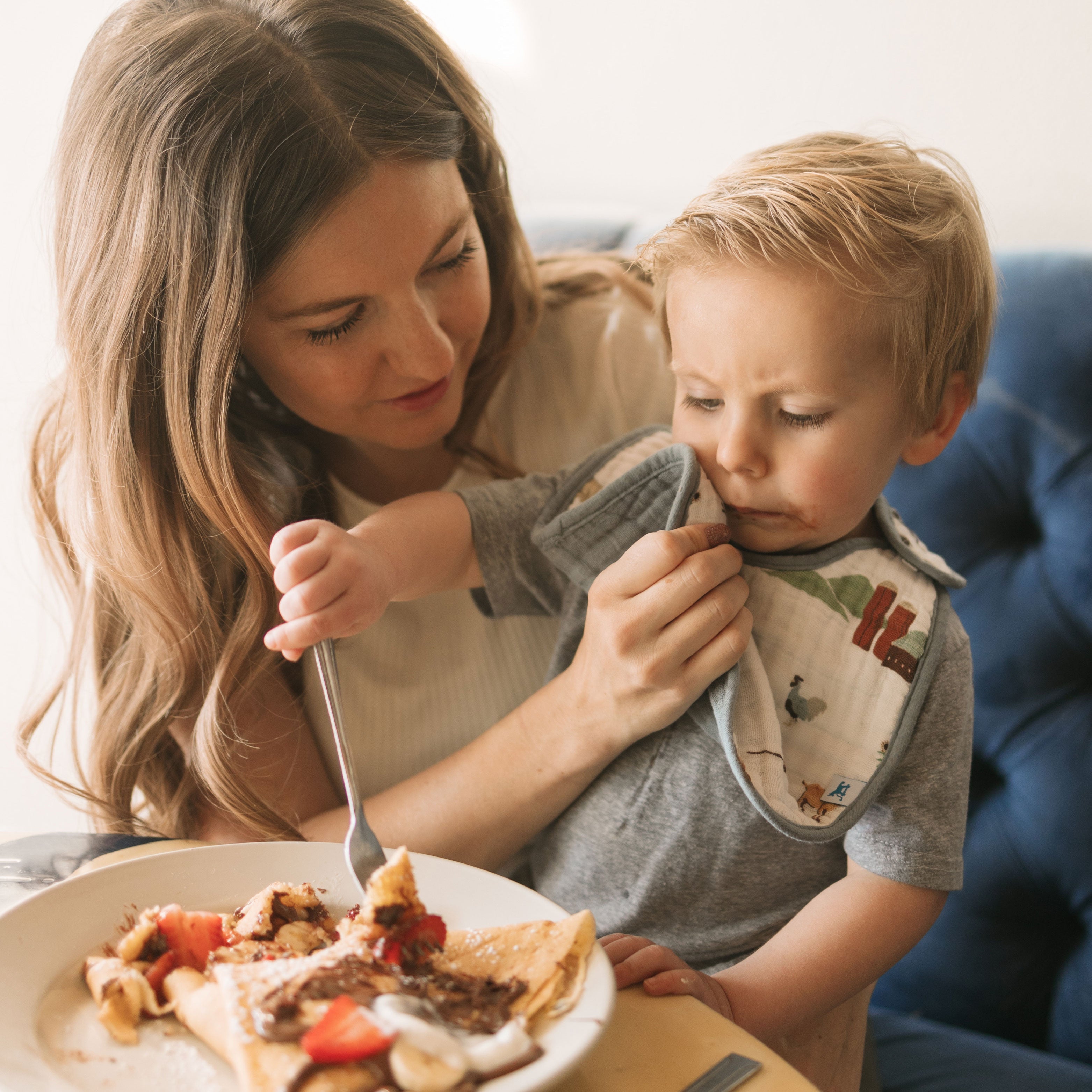 Cotton Muslin Classic Bib 3 Pack - Farmyard