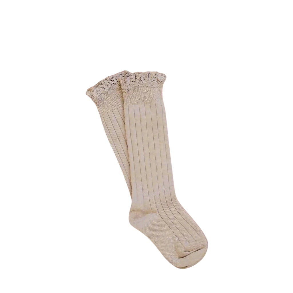 Llb Lace Top Knee High Socks (2 Pairs In Each Order)