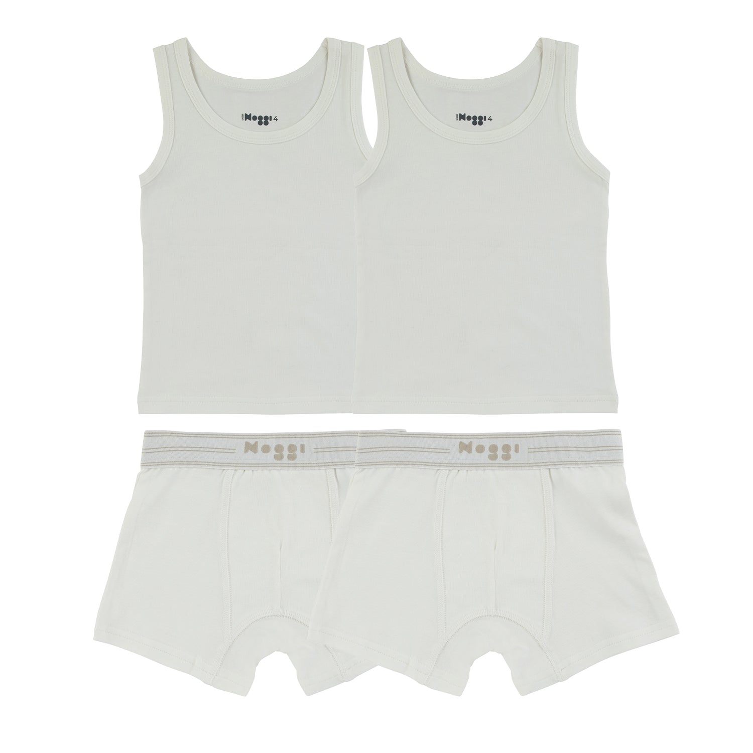 Logo Band White, Boy (2 Sets)