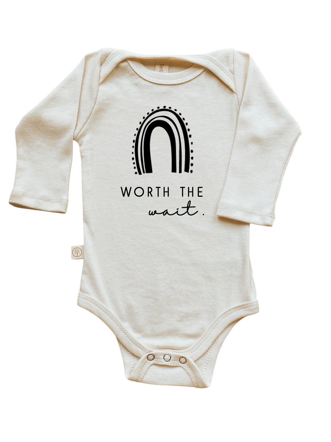 Worth The Wait Organic Cotton Baby Bodysuit Long Sleeve