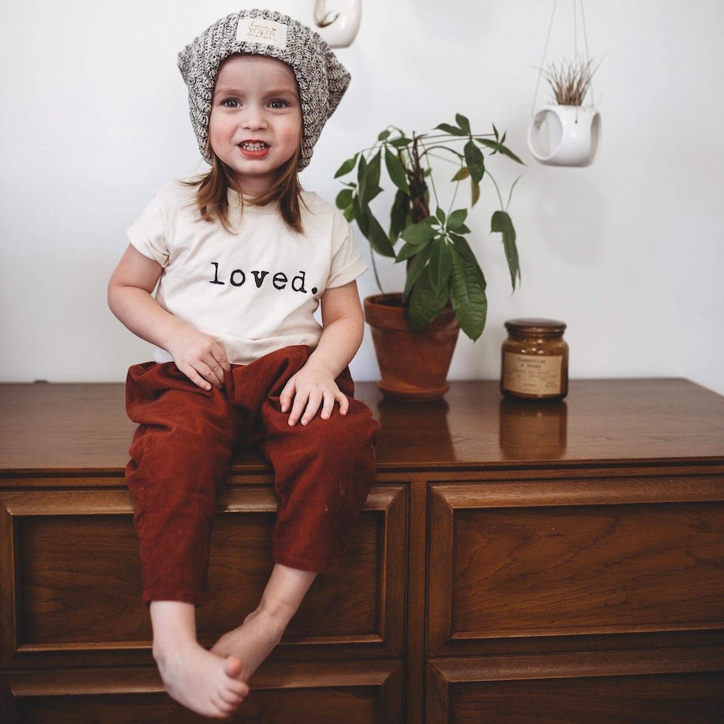Loved. Organic Cotton Kids Tshirt Short Sleeve